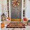 Fall Decor Doormat Combo Set, 100% Coco Coir Welcome Mat + 28 x 43" Orange and Black Plaid Rug - Fall Thanksgiving Front Porch Entryway Decor Floor Mat, Indoor Outdoors Autumn Mats Hello, Pumpkin.